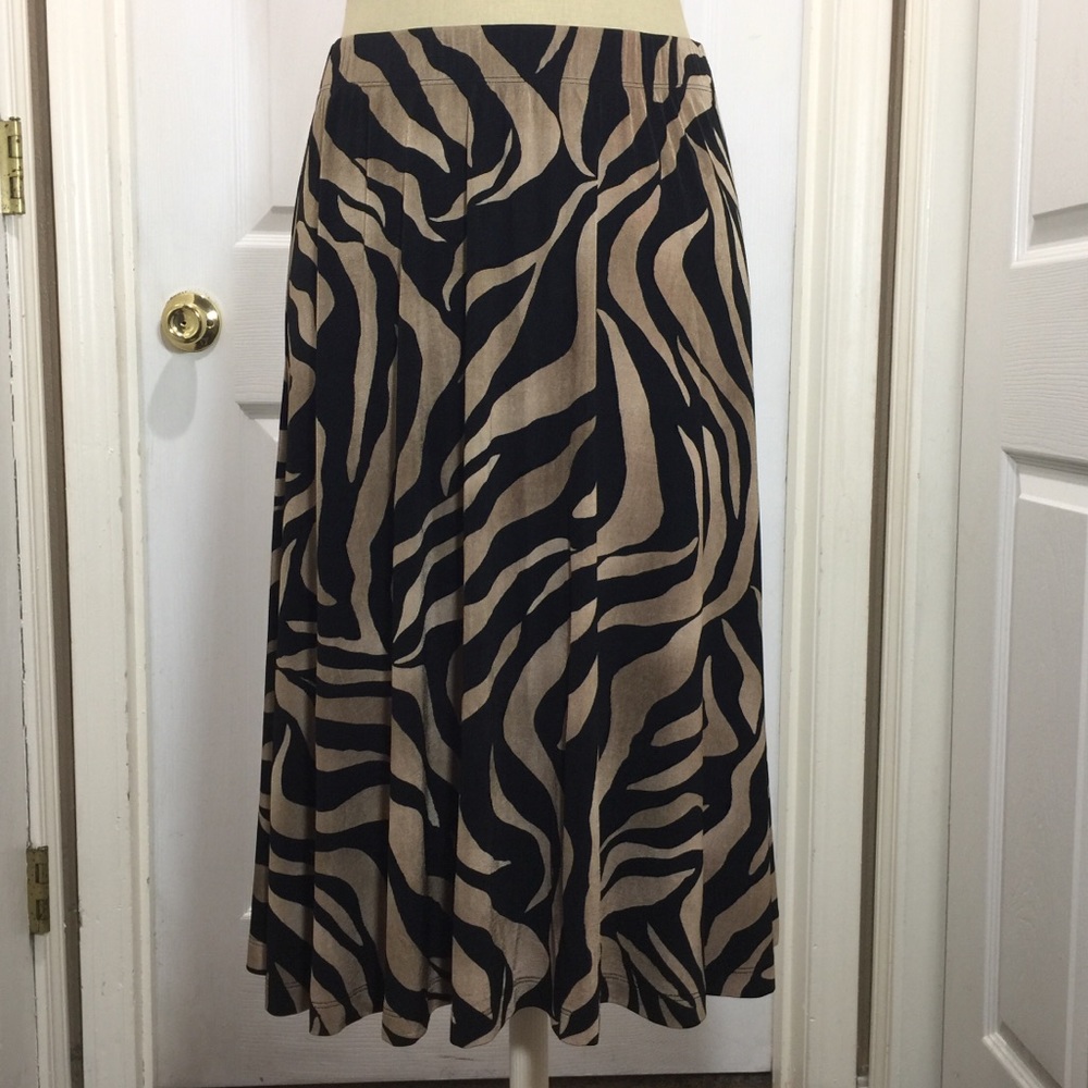 Chico’s travelers tiger print skirt size 3 (16)